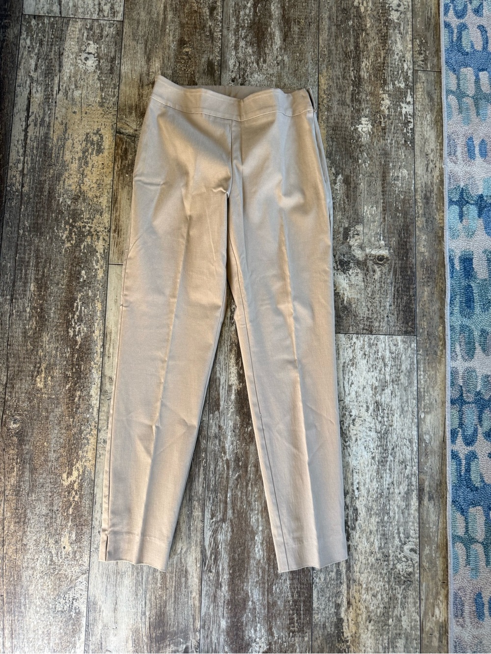 2 for $15 sale: Time and Tru khaki pull on straight leg pants center crease - 8